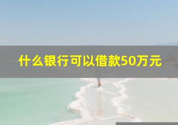 什么银行可以借款50万元