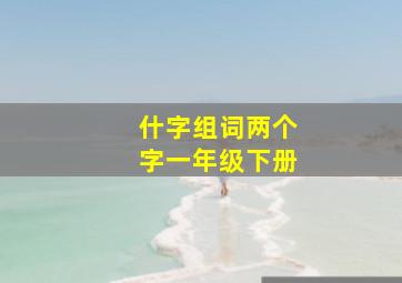 什字组词两个字一年级下册