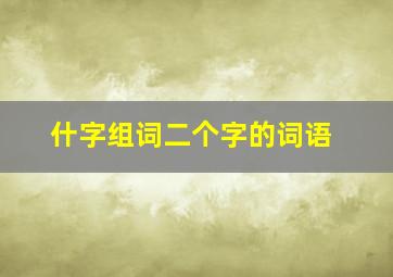 什字组词二个字的词语