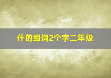 什的组词2个字二年级