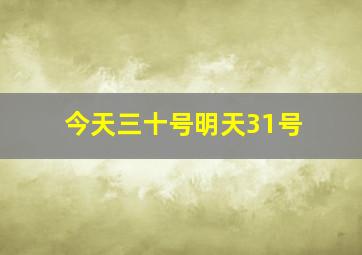 今天三十号明天31号