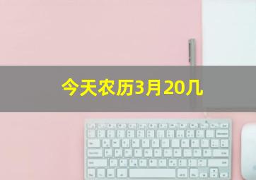 今天农历3月20几