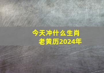 今天冲什么生肖老黄历2024年