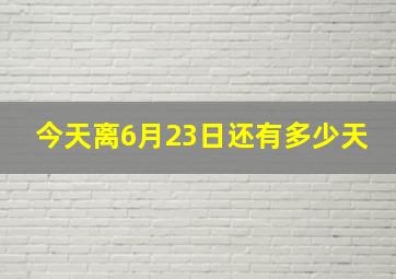 今天离6月23日还有多少天