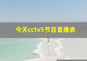 今天cctv5节目直播表