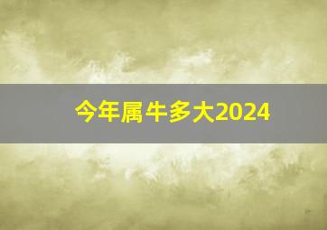 今年属牛多大2024