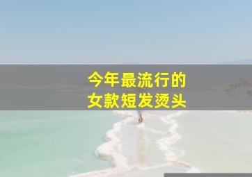 今年最流行的女款短发烫头