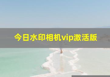 今日水印相机vip激活版