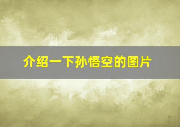 介绍一下孙悟空的图片