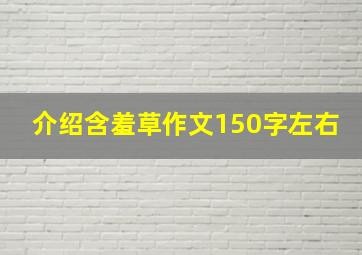 介绍含羞草作文150字左右