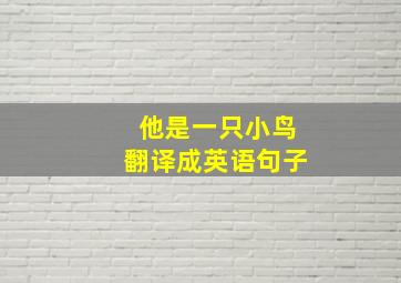 他是一只小鸟翻译成英语句子