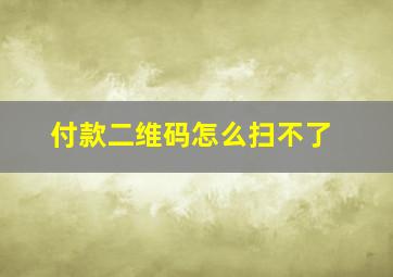 付款二维码怎么扫不了