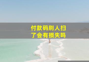 付款码别人扫了会有损失吗