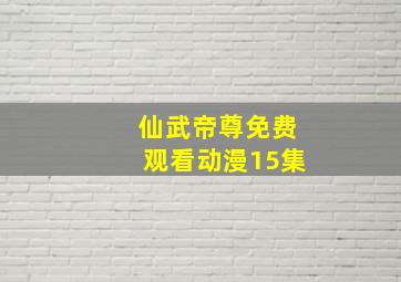 仙武帝尊免费观看动漫15集