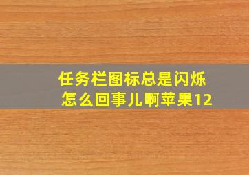 任务栏图标总是闪烁怎么回事儿啊苹果12