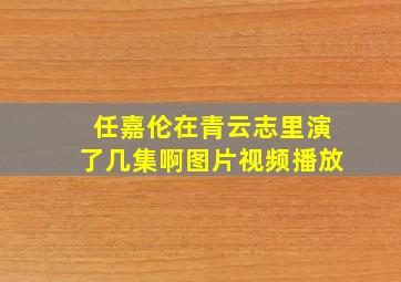 任嘉伦在青云志里演了几集啊图片视频播放