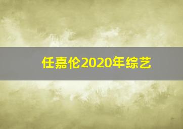 任嘉伦2020年综艺