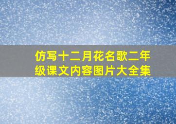 仿写十二月花名歌二年级课文内容图片大全集