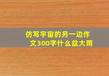 仿写宇宙的另一边作文300字什么盆大雨