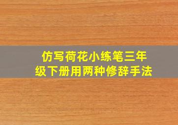 仿写荷花小练笔三年级下册用两种修辞手法