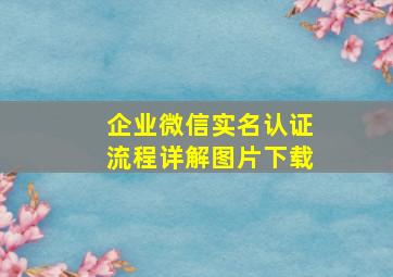 企业微信实名认证流程详解图片下载