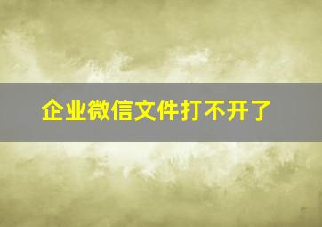 企业微信文件打不开了