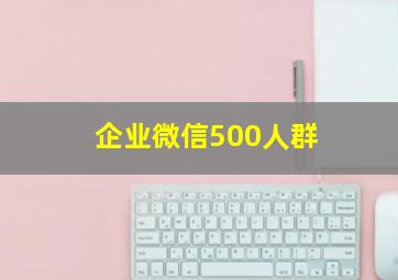 企业微信500人群