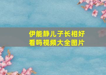 伊能静儿子长相好看吗视频大全图片