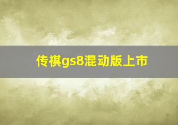 传祺gs8混动版上市