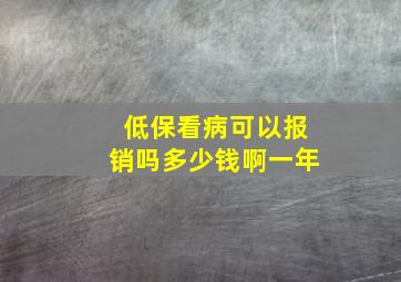 低保看病可以报销吗多少钱啊一年