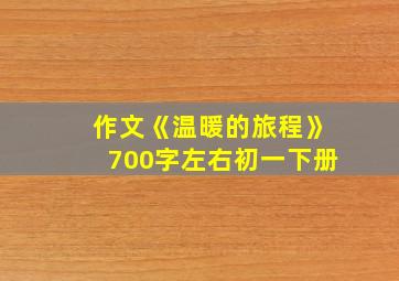 作文《温暖的旅程》700字左右初一下册