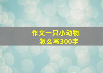 作文一只小动物怎么写300字