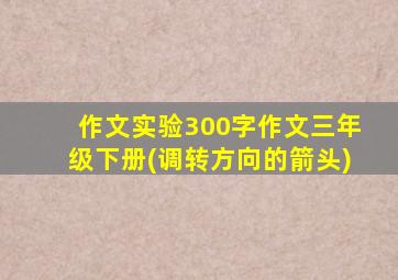 作文实验300字作文三年级下册(调转方向的箭头)