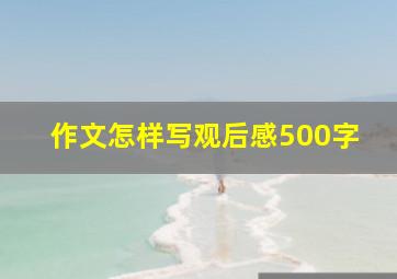 作文怎样写观后感500字