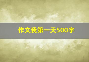 作文我第一天500字