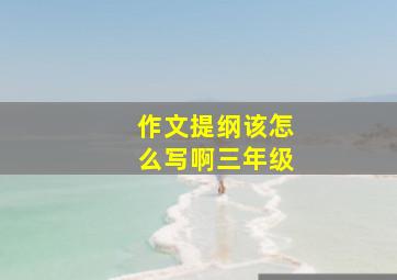 作文提纲该怎么写啊三年级