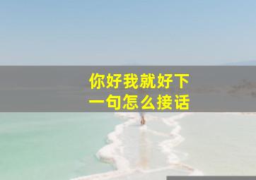 你好我就好下一句怎么接话