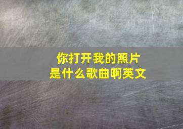 你打开我的照片是什么歌曲啊英文