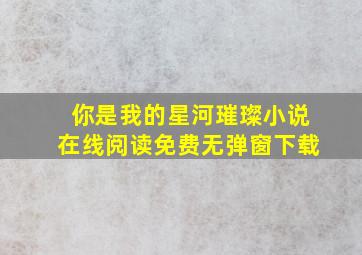 你是我的星河璀璨小说在线阅读免费无弹窗下载