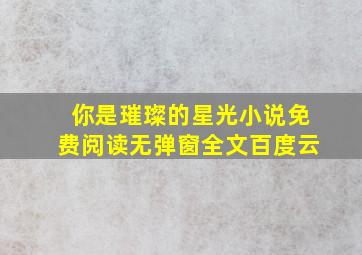 你是璀璨的星光小说免费阅读无弹窗全文百度云