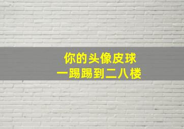 你的头像皮球一踢踢到二八楼