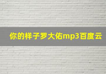 你的样子罗大佑mp3百度云