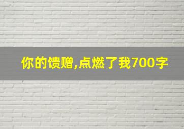 你的馈赠,点燃了我700字