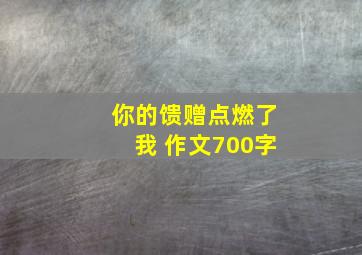 你的馈赠点燃了我 作文700字