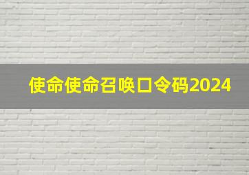 使命使命召唤口令码2024