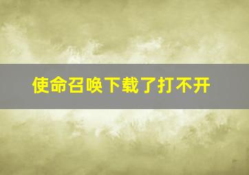 使命召唤下载了打不开