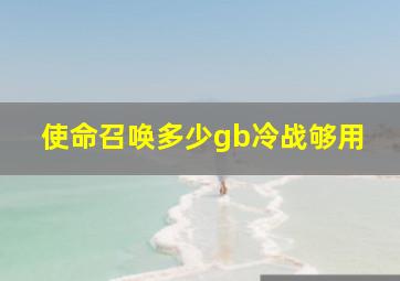 使命召唤多少gb冷战够用