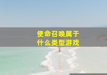 使命召唤属于什么类型游戏