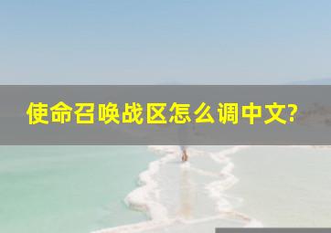 使命召唤战区怎么调中文?