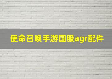 使命召唤手游国服agr配件